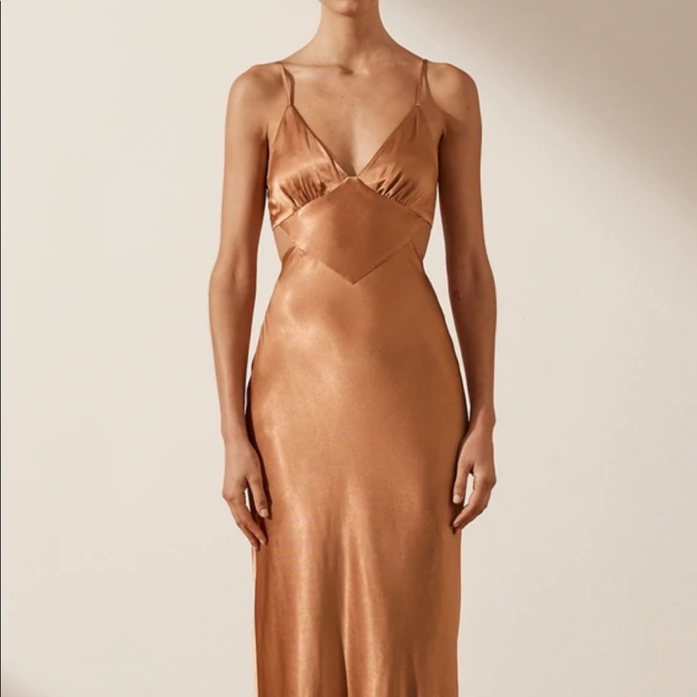 Shona Joy LA Lune Backless midi dress
